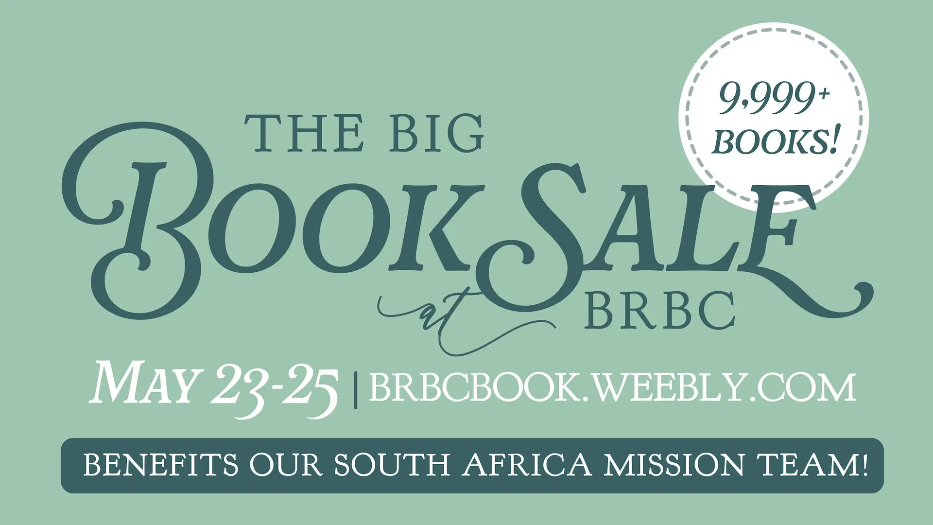 Book Sale Fundraiser Blue Ridge Bible Church